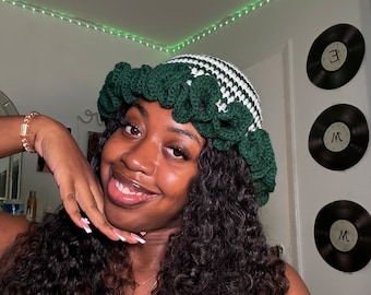 Nigeria Inspired Crochet Bucket Hat With Ruffles
