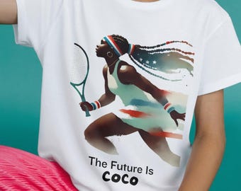 The Future Is Coco Tennis T-Shirt | Unisex | Soft Cotton | Sports Apparel | Coco Gauff Fan Gear |