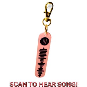 Custom Spotify Code Keychain | Personalized Song or Playlist Charm | Gift for Music Lovers | Wedding Song | Scan to Play | Motivational