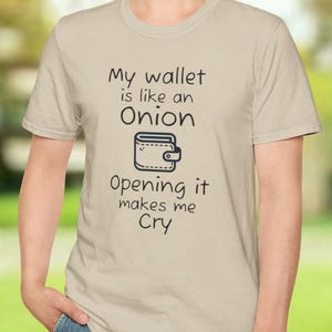Lustiges Brieftasche Zwiebel Unisex Softstyle T-Shirt, humorvolles T-Shirt, Geschenk für Sie, sarkastisches Grafik Shirt, Scherz Top