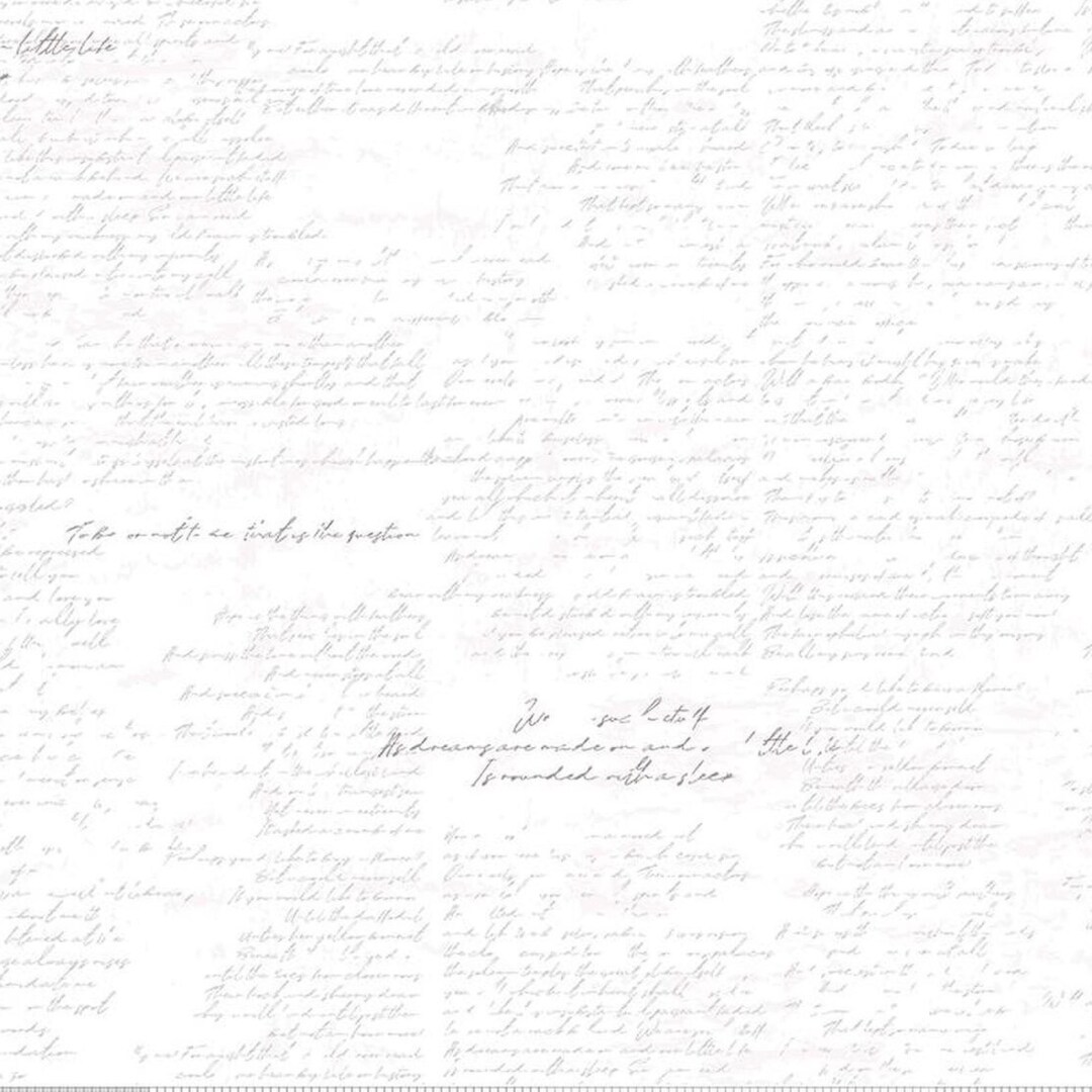 BETWEEN the PAGES MANUSCRIPT off White Text Fabric + Riley Blake
