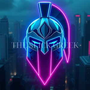 Spartan Helmet Line Art Print: Minimalist Geometric Home Decor (PNG File)