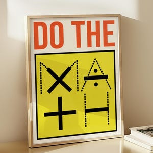 Mathe-Klassenzimmer Wandkunst, Do The Math Poster, Mathe-Symbole Wandkunst, motivierende Klassenzimmer Poster, Back to School Dekor, digitale Wandkunst