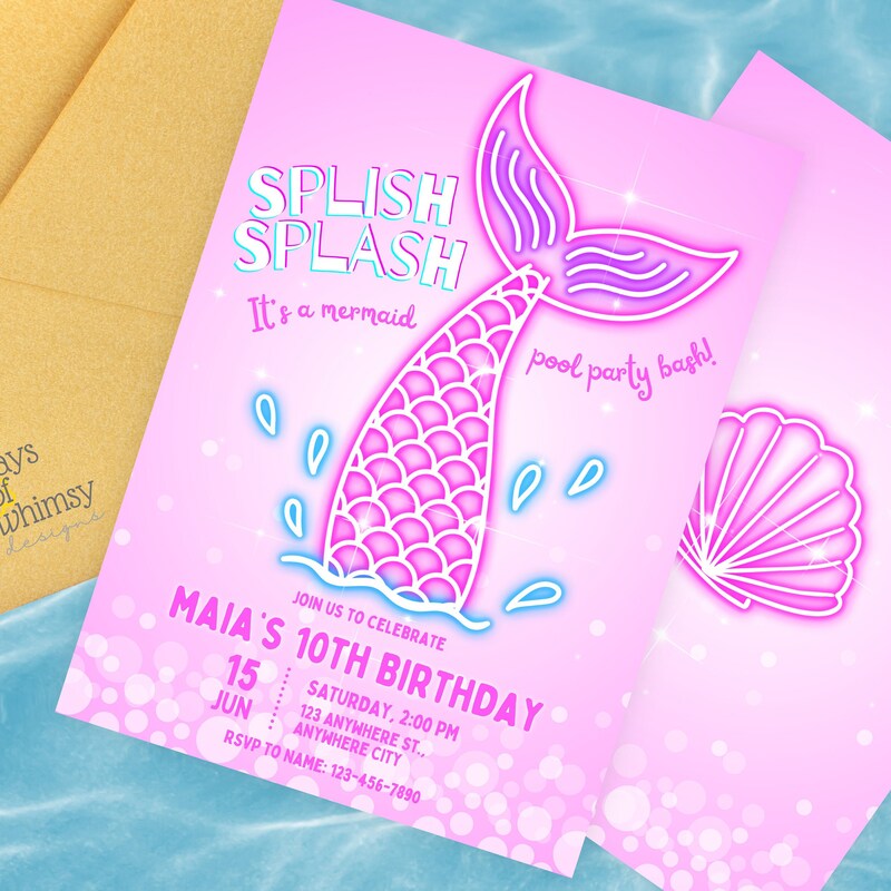 Mermaid Pool Party - Etsy