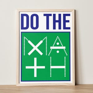 Mathe-Klassenzimmer Wandkunst, Do The Math Poster, Mathe-Symbole Wandkunst, motivierende Klassenzimmer Poster, Back to School Dekor, digitale Wandkunst