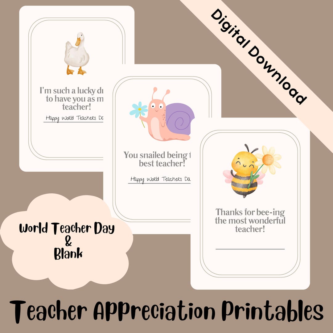 Teacher Gift Tag Printables - Etsy