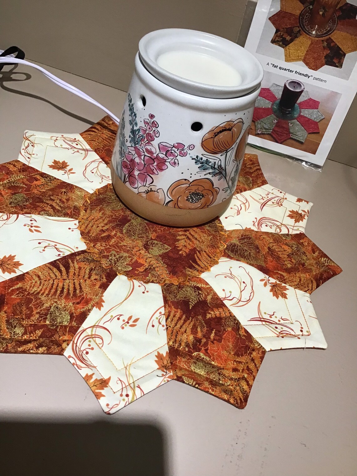 Reversible Candle Mat Pattern With Rulers Included Small Etsy