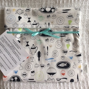Microwave Potato Bag-Potato Pouch Retro Kitchen Theme