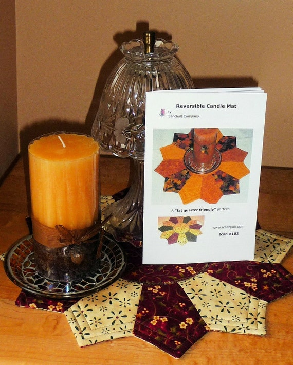 Reversible Candle Mat Pattern with Rulers Included Small | Etsy