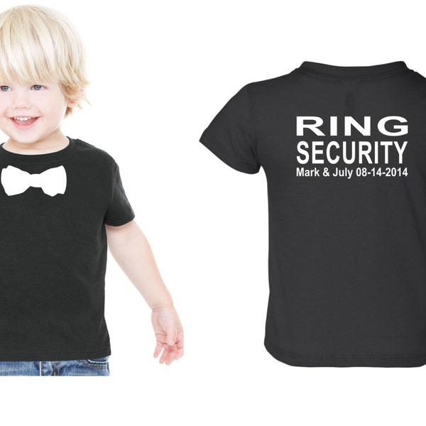 Special listing for ktilson1- FEDEX ground 9-20 -Personalized Ring security shirt Ring Bearer shirt tshirt bowtie tee wedding attire