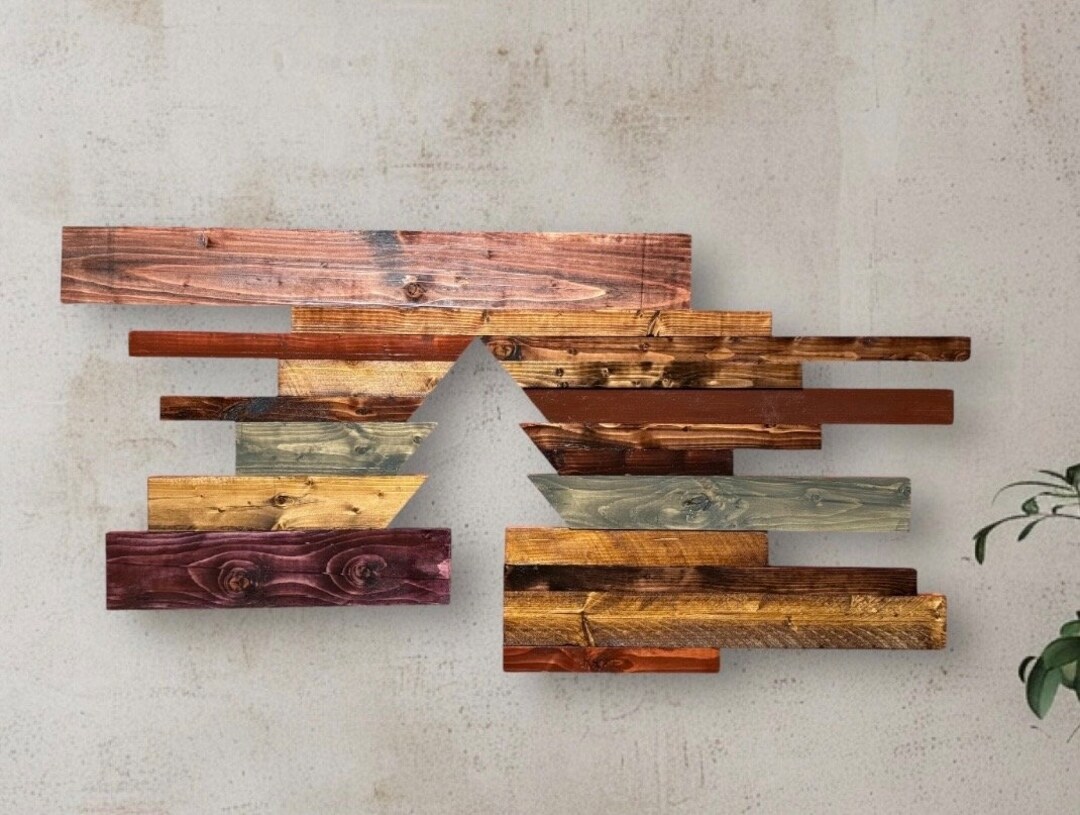 Rustic Tree Woodblock Handmade Reclaimed Wood Tree Wall Art, Farmhouse Rustic Decor - Etsy