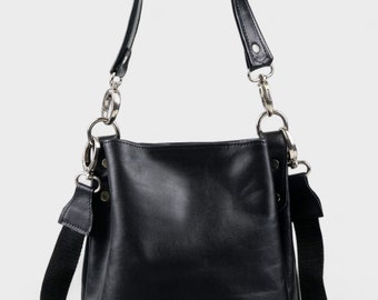Black Leather Shoulder and Single Strap Bag