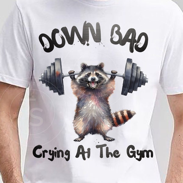 Down Bad Crying At The Gym Racoon Meme Png , Funny Workout Gym Tshirt Weightlifting, Women Down bad Crying Png, TS Album TTPD Png, Png Shirt