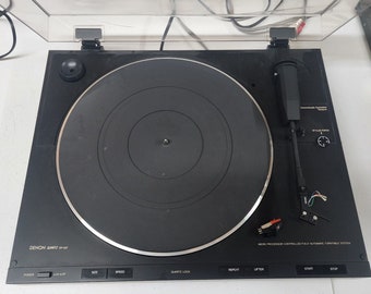 Denon Quartz DP-23F Record Player Vintage -Overall Good Cond, Has Bent Stylus Needle-