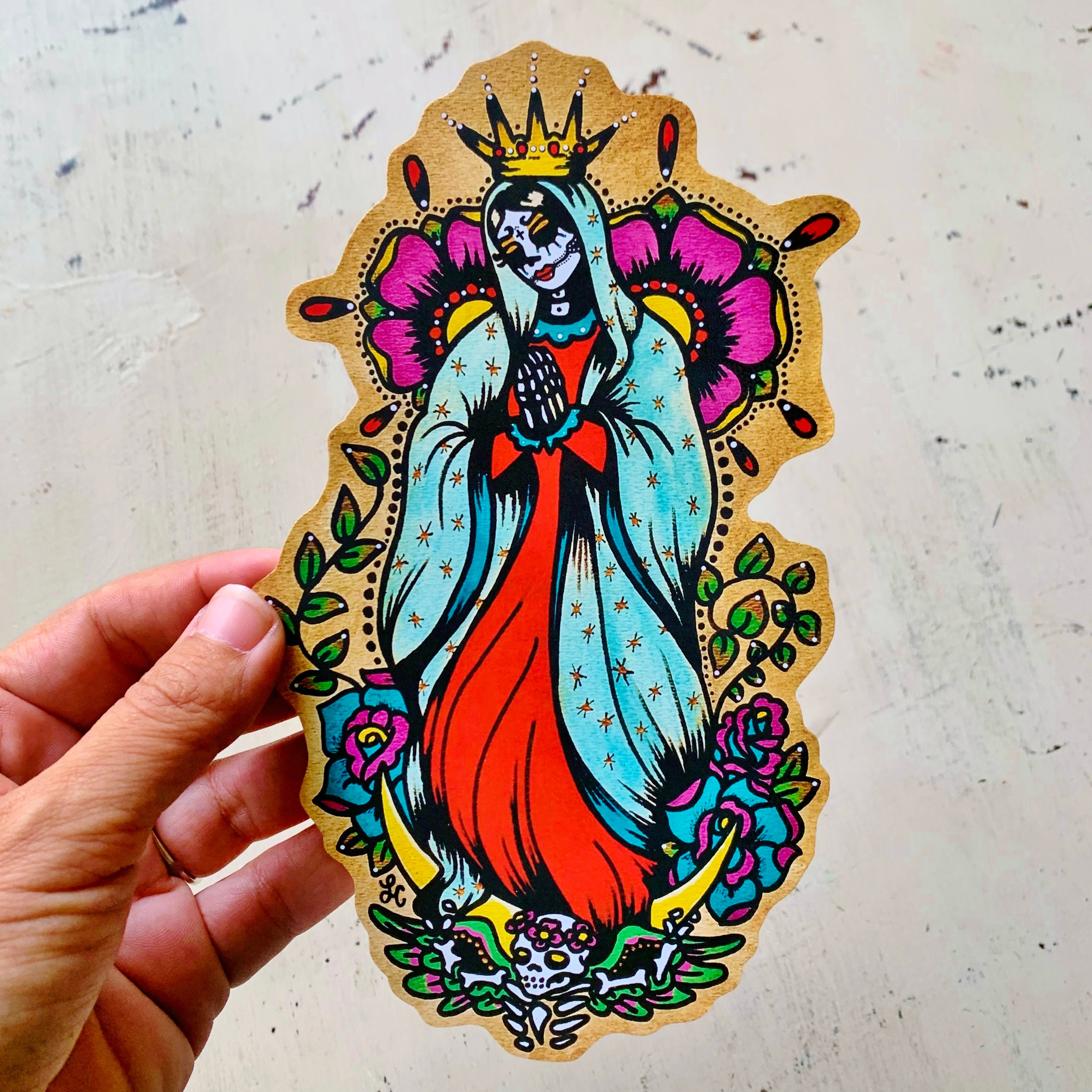 VIRGENCITA DE GUADALUPE STICKER DECAL CALCOMANIA DE VINILO 15