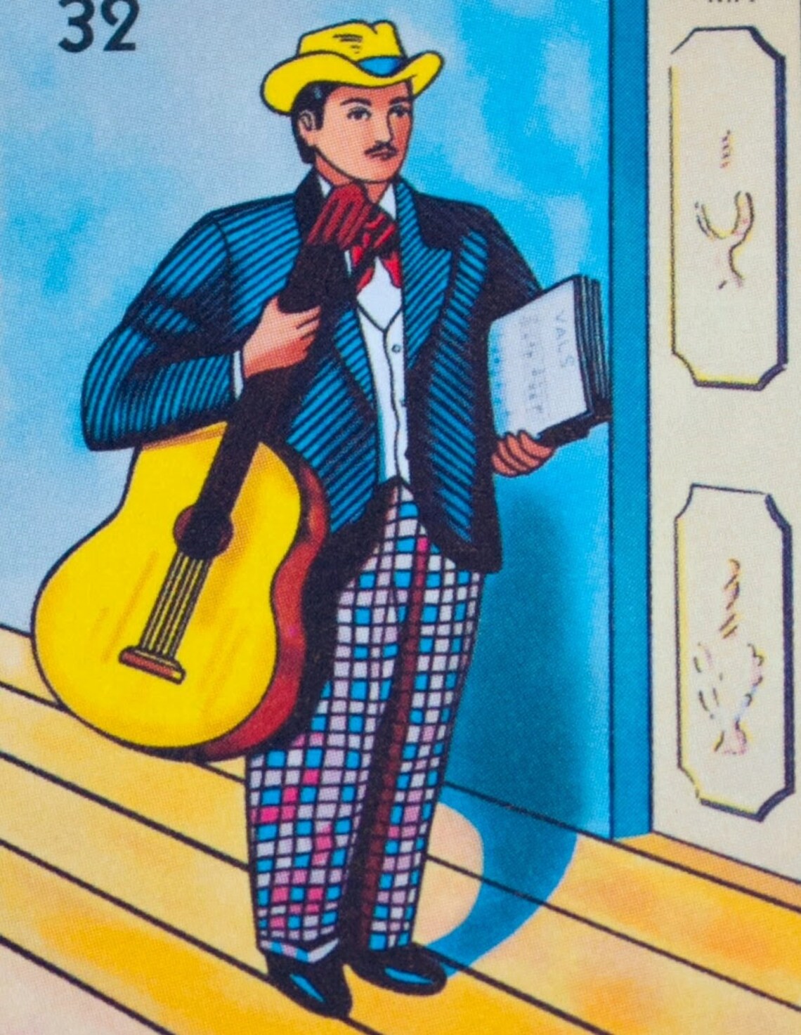 Day of the Dead EL MUSICO Tattoo Art Loteria Print 5 X 7 8 X - Etsy