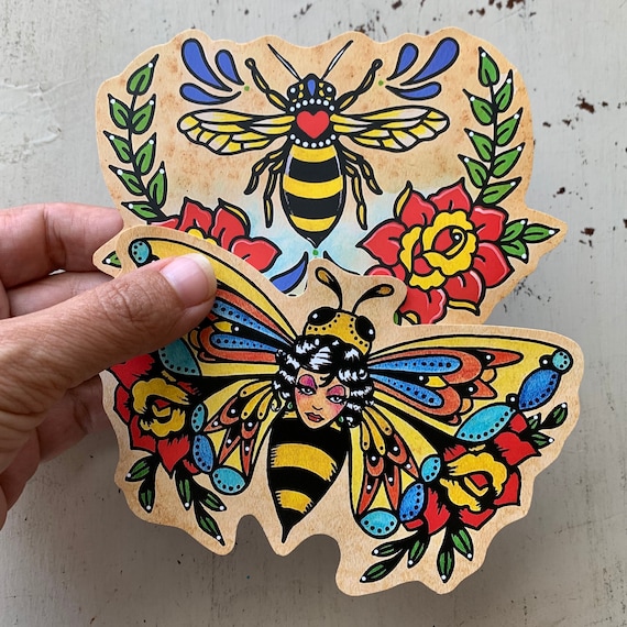 Traditional Bumble Bee Tattoo