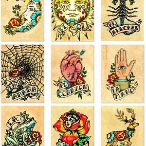 Mexican Folk Art Sun EL SOL Loteria Print 5 x 7, 8 x 10 or 11 x 14 image 8