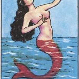 LA SIRENA Day of the Dead Art Mermaid Loteria Print 5 x 7, 8 x 10 or 11 x 14 image 3
