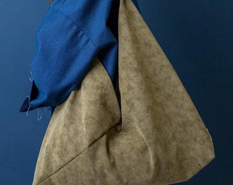 Vegan Suede Origami Bag – Handmade Japanese Style Bag