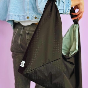 Origami Bag with Lining - Triangle Tote Bag - Handmade bag - Japanese style shoulder bag