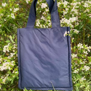 Pillow Shoulder bag -  Navy blue Puffer Bag -  Bags for Women - Water resistant purse - Gift for her
