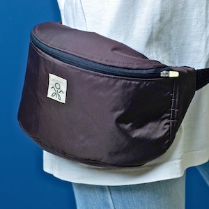 Handmade Brown Fanny Pack - Vegan Belly Bag - Unisex Hip Bag - Casual Belt Bag -  Small Crossbody  - Waist Bumbag