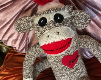 Custom baby shower sock monkey