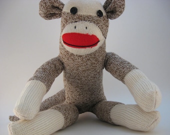 Custom traditional sock monkey - Please read ENTIRE listing before buying