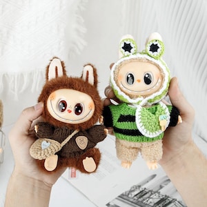 Labubu Crochet Outfit/LabubuClothes/Labubu Hat/Crochet Labubu Pattern/Labubu Doll Crochet/Stitch Labubu Crochet Pattern