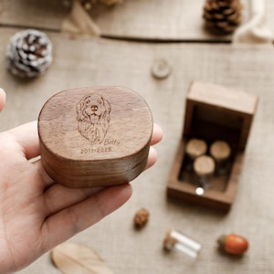 Custom Pet Hair Keepsake/Personalized Pet Memorial Box/Urn Memorial Gift/Wooden Pet Hair Memorial Box/Custom Loss of Pet Gift/Pet Gifts