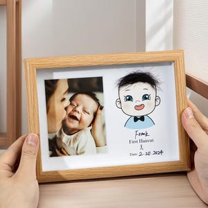 Personalzied Baby&#39;s Gift/Haircut Keepsake Frame/Babies First Haircut Frame/Baby Frist Haircut/1st Birthday Gift/Custom Baby Gift First Hair