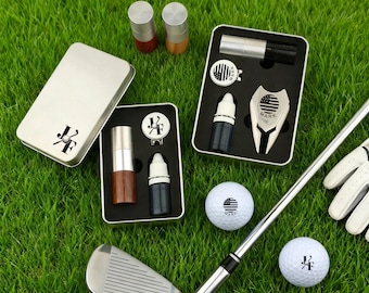 Carimbo personalizado com textura de madeira para bola de golfe / Marcador de bola de golfe / Carimbo personalizado para golfe / Carimbo à prova d'água para bola de golfe / Presente para golfista / Presente de Natal