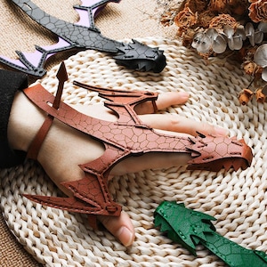 Leather Dragon Wrist, Flying Dragon Leather Bracelet, Leather Hand Bracelet, Leather Dragon Hand Cuff, Dragon Egg, Hand Sewing Bracelet