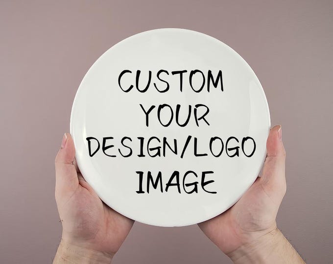 Personalized Custom Image Plate, Custom Photo Ceramic Plate, Custom Birthday Wedding Anniversary Baptism Gift, Custom Nursery Decor Plate