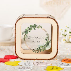 Boîte pour carte de mariage personnalisée, Boîte pour carte de recette d'anniversaire, Boîte pour carte de mariage personnalisée, Boîte pour carte de mariage mémoire, Cadeau de mariage