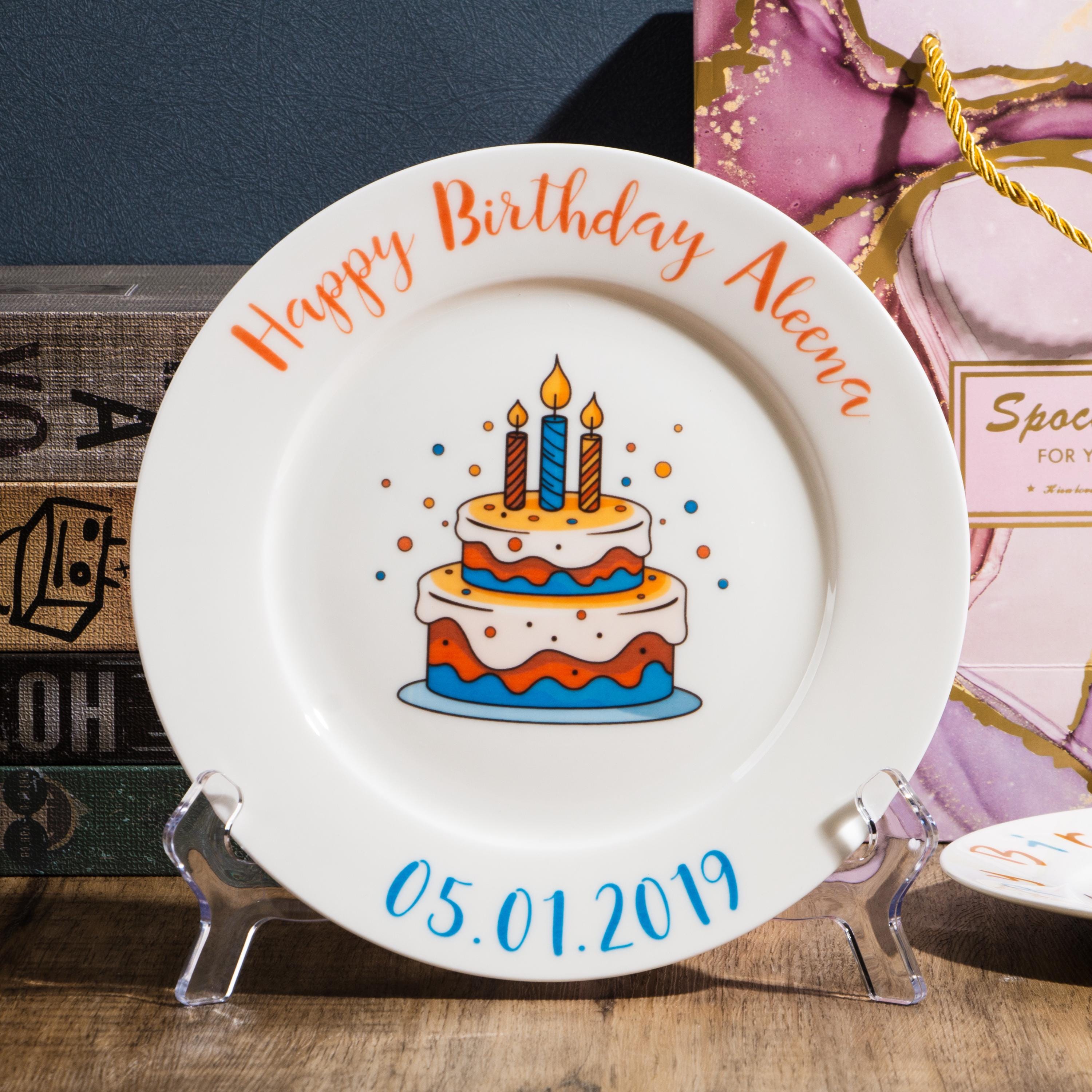Happy birthday plate - Etsy 日本