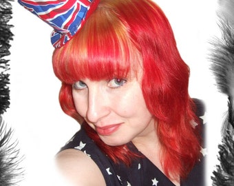 Union Jack Burlesque Mini Top Hat