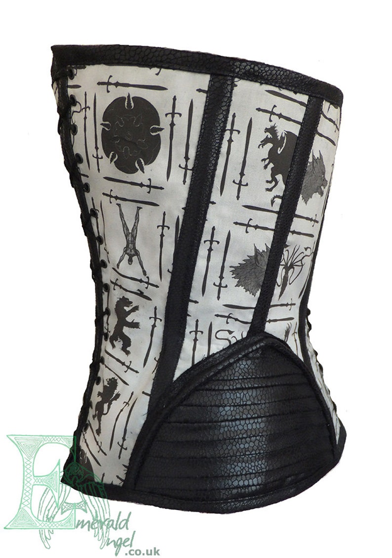 Game of Thrones inspired House Sigils Print Corset Custom Size