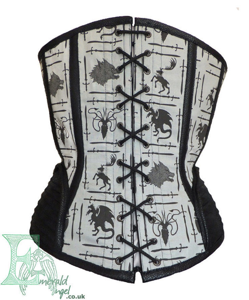 Game of Thrones inspired House Sigils Print Corset Custom Size