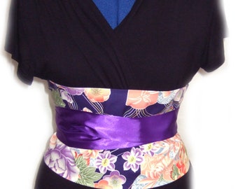 Kimono Obi Style belt / waist cincher. Designer Fabric. Japanese.