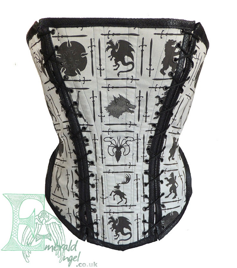 Game of Thrones inspired House Sigils Print Corset Custom Size
