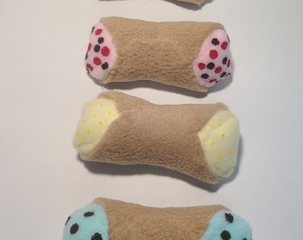 Catnip Cannoli cat toy in 4 New Flavours