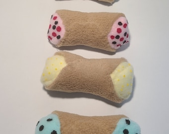 Catnip Cannoli cat toy in 4 New Flavours