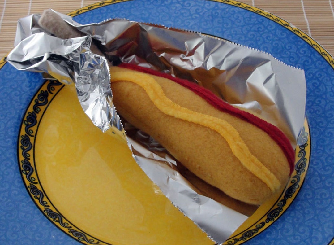 Squeaky Corn Dog Dog Toy Etsy