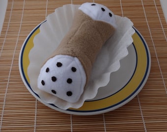 Squeaky Cannoli Dog Toy for Larger Dogs