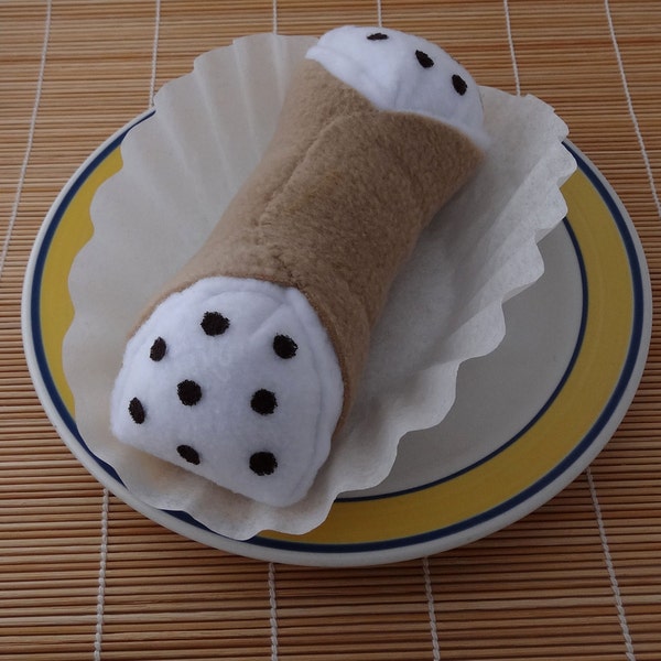 Squeaky Cannoli Dog Toy for Larger Dogs