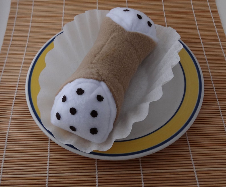 Squeaky Cannoli Dog Toy for Larger Dogs image 1