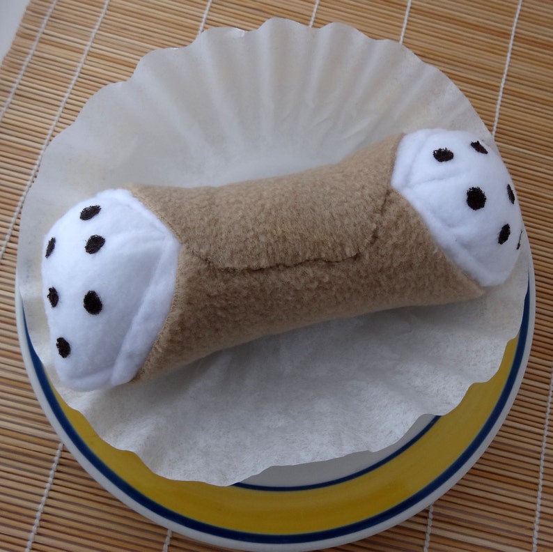 Squeaky Cannoli Dog Toy for Larger Dogs image 4