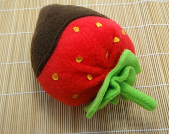 Squeaky Strawberry Dog Toy